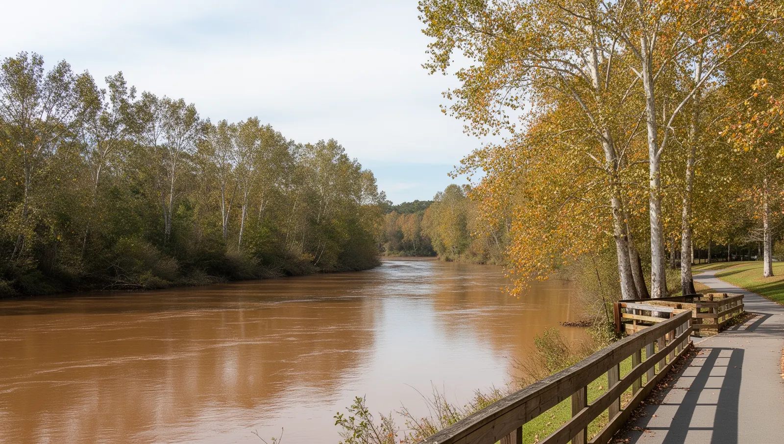 The Tar River at Greenville, North Carolina