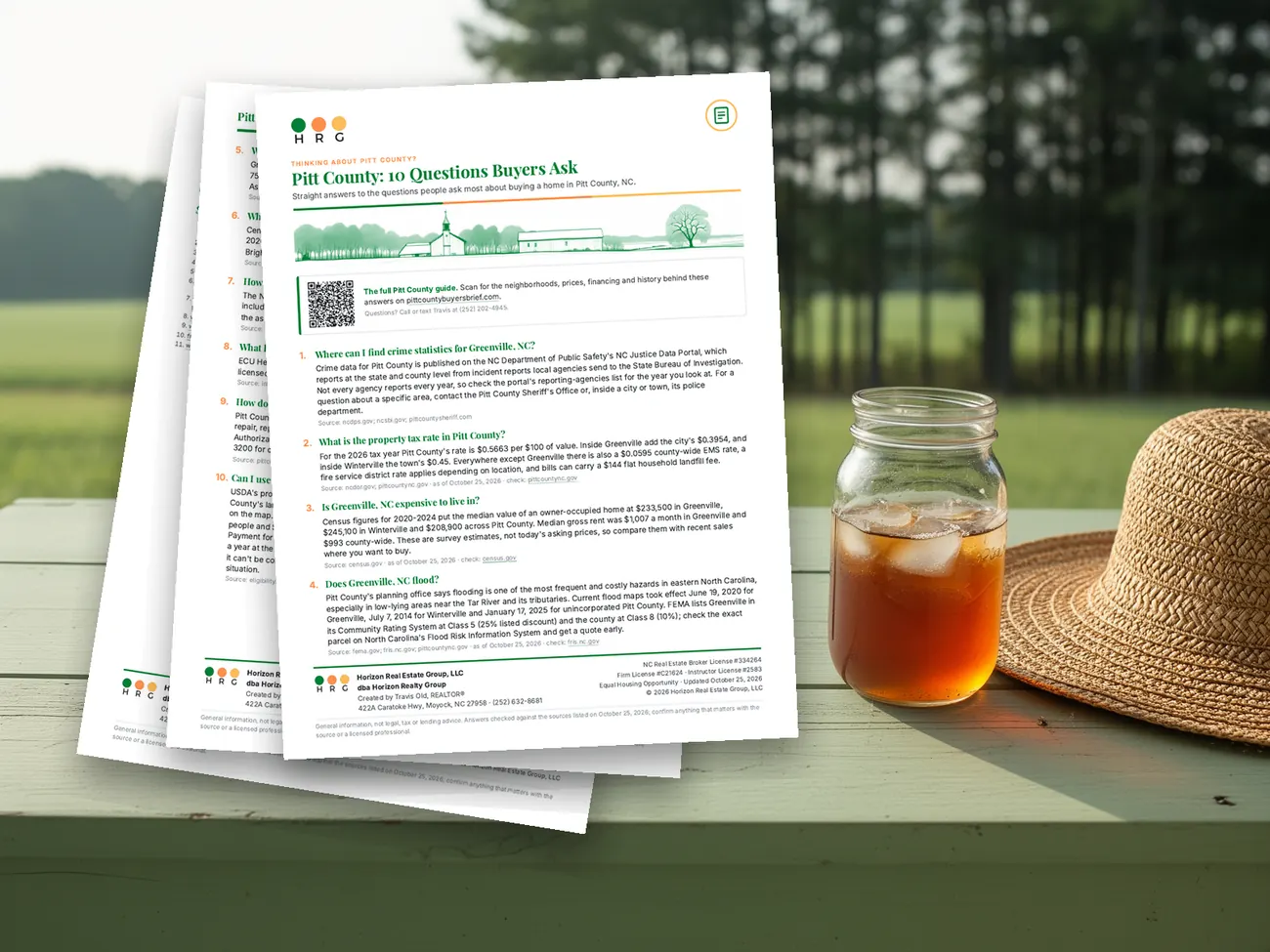 The Pitt County FAQ, three printed pages