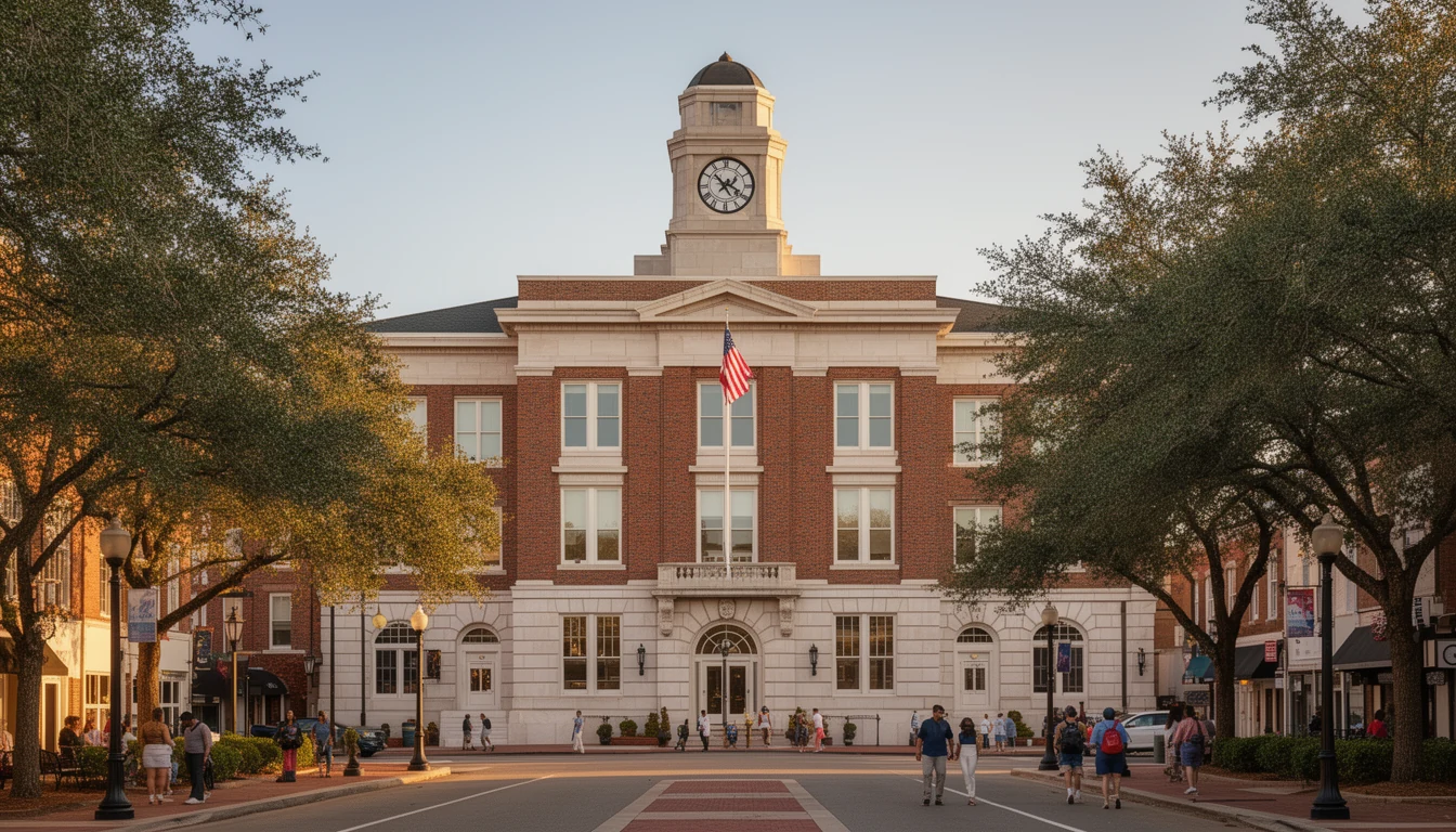 Greenville City Hall, where the council will vote on short-term rental rules